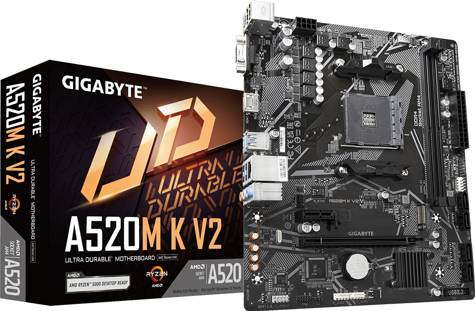 GIGABYTE A520M K V2 AMD AM4 DDR4 Motherboard