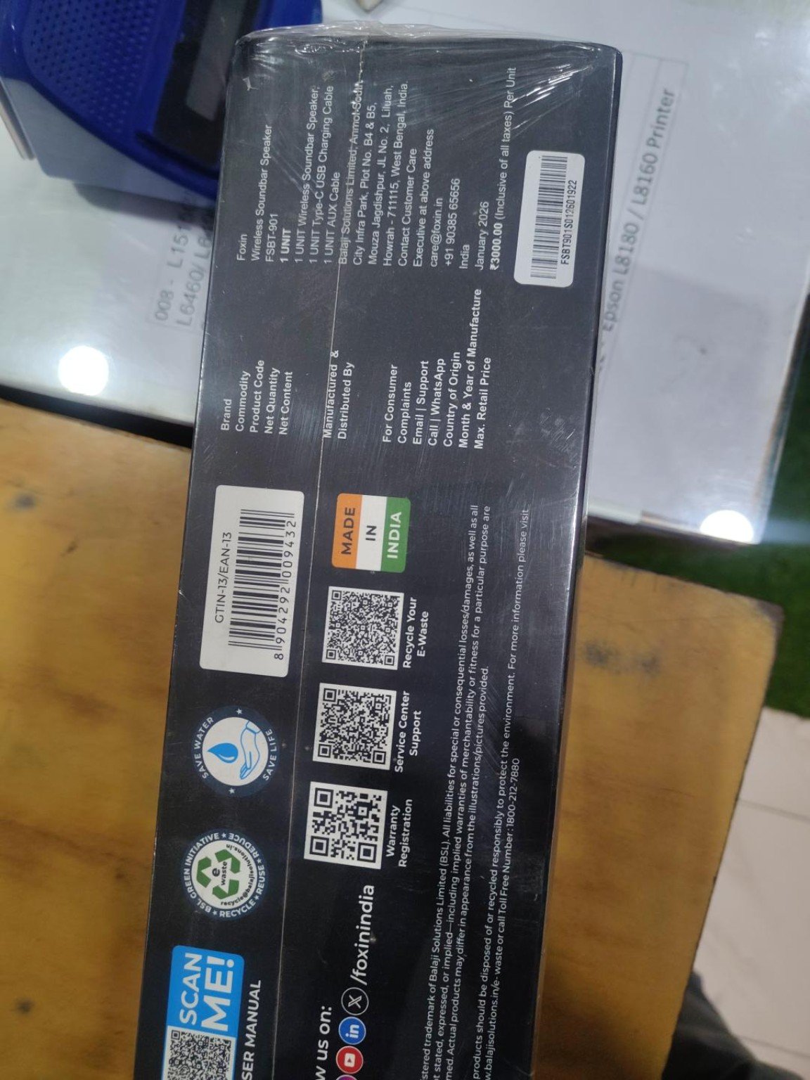 Foxin FSB1-901 Infinibar Wireless Soundbar Speaker 20W RGB - Image 2