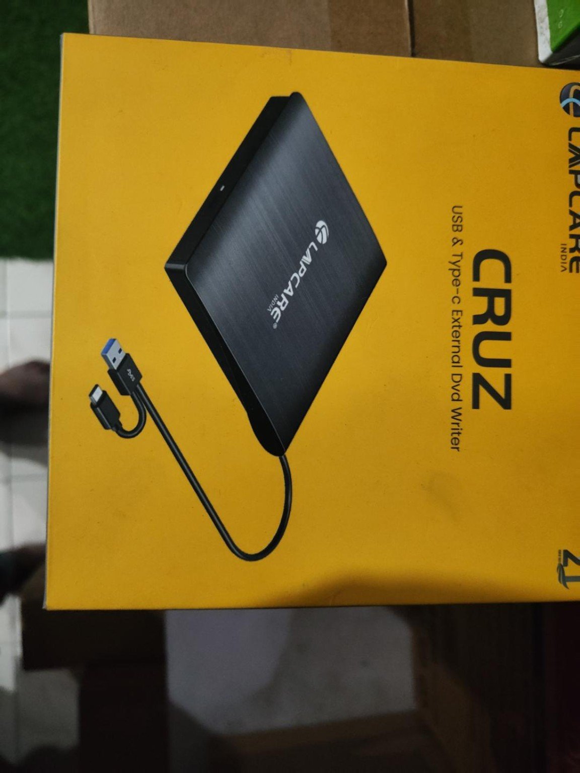Lapcare CRUZ USB & Type-C External DVD Writer (DW-009)