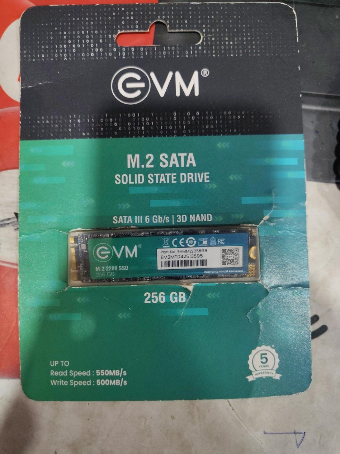EVM 256GB M.2 SATA SSD – EVMM2/256GB